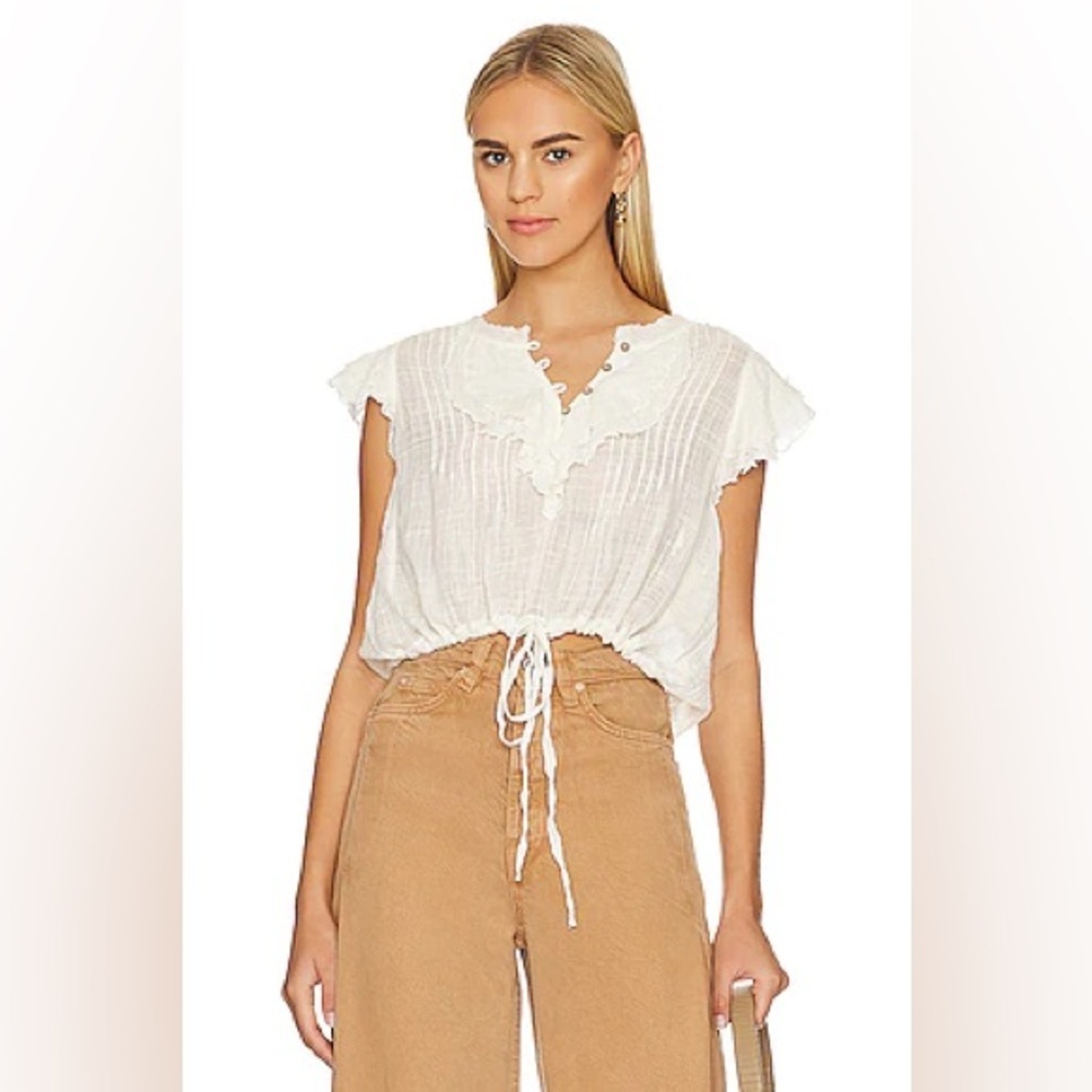 Free People Naya Top in White I REVOLVE | Size XS | Off-white